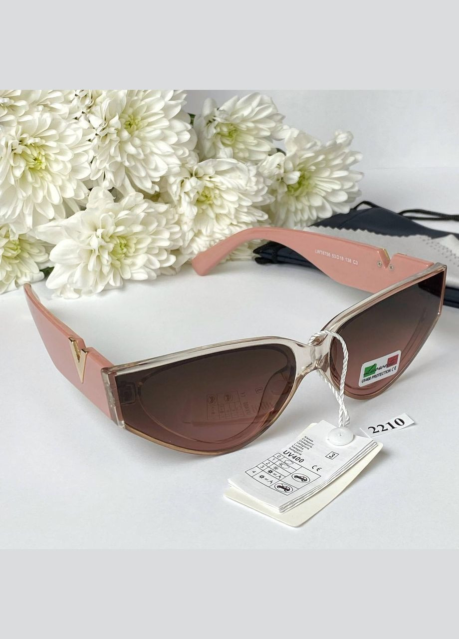 Трендовые солнцезащитные очки в розовой оправе No Brand (363263476)