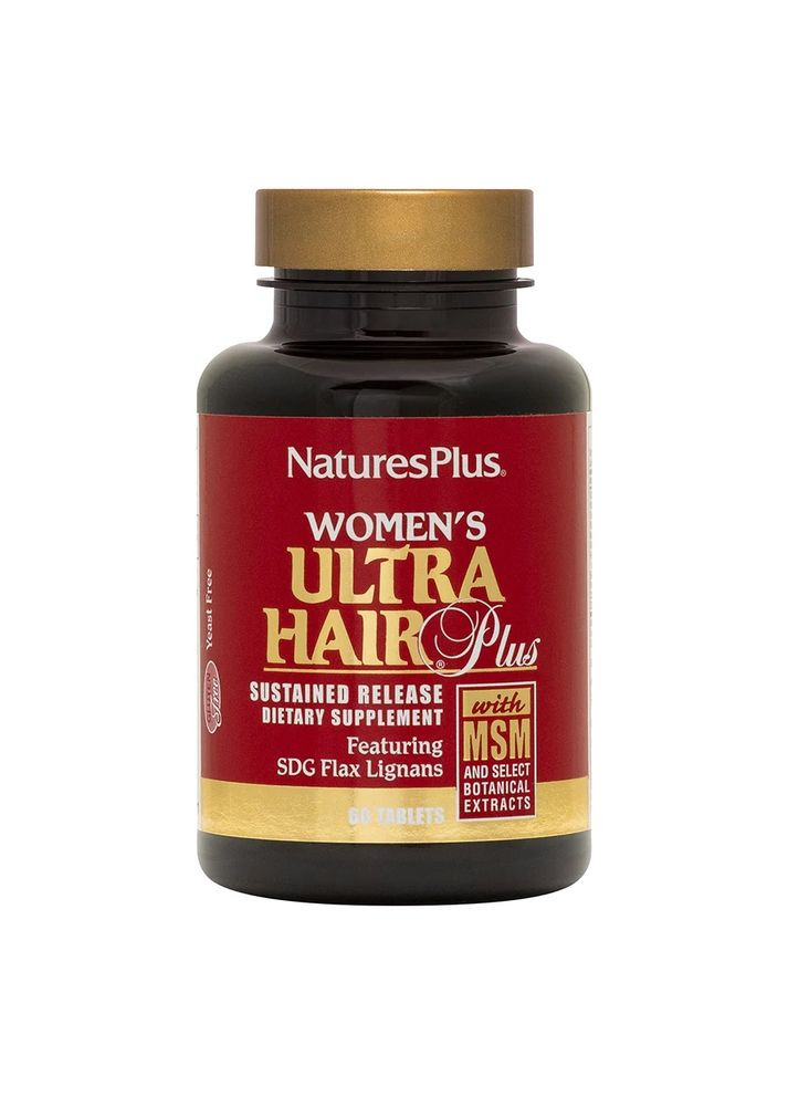 Вітаміни та мінерали Ultra Hair Women's, 60 таблеток Natures Plus (322292106)