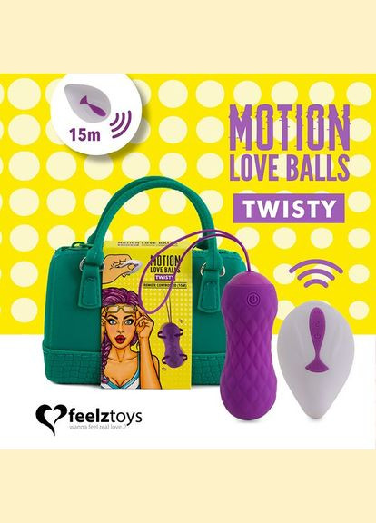 Кульки з масажем та вібрацією Motion Love Balls Twisty з пультом ДК, 7 режимів FeelzToys (289874632)