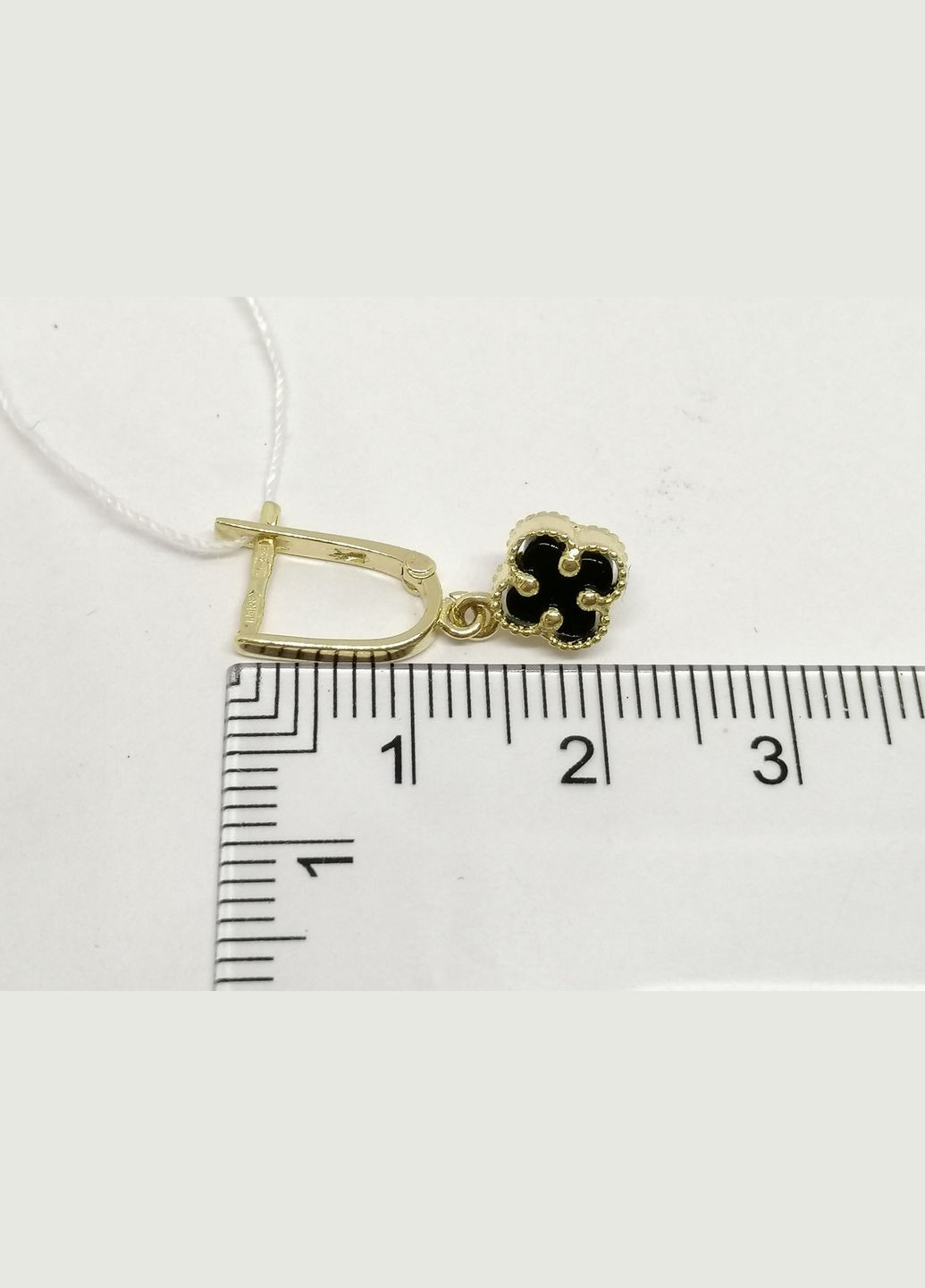 Золотые серьги с ониксом. 104189ЖО Столична Ювелірна Фабрика (271837984)