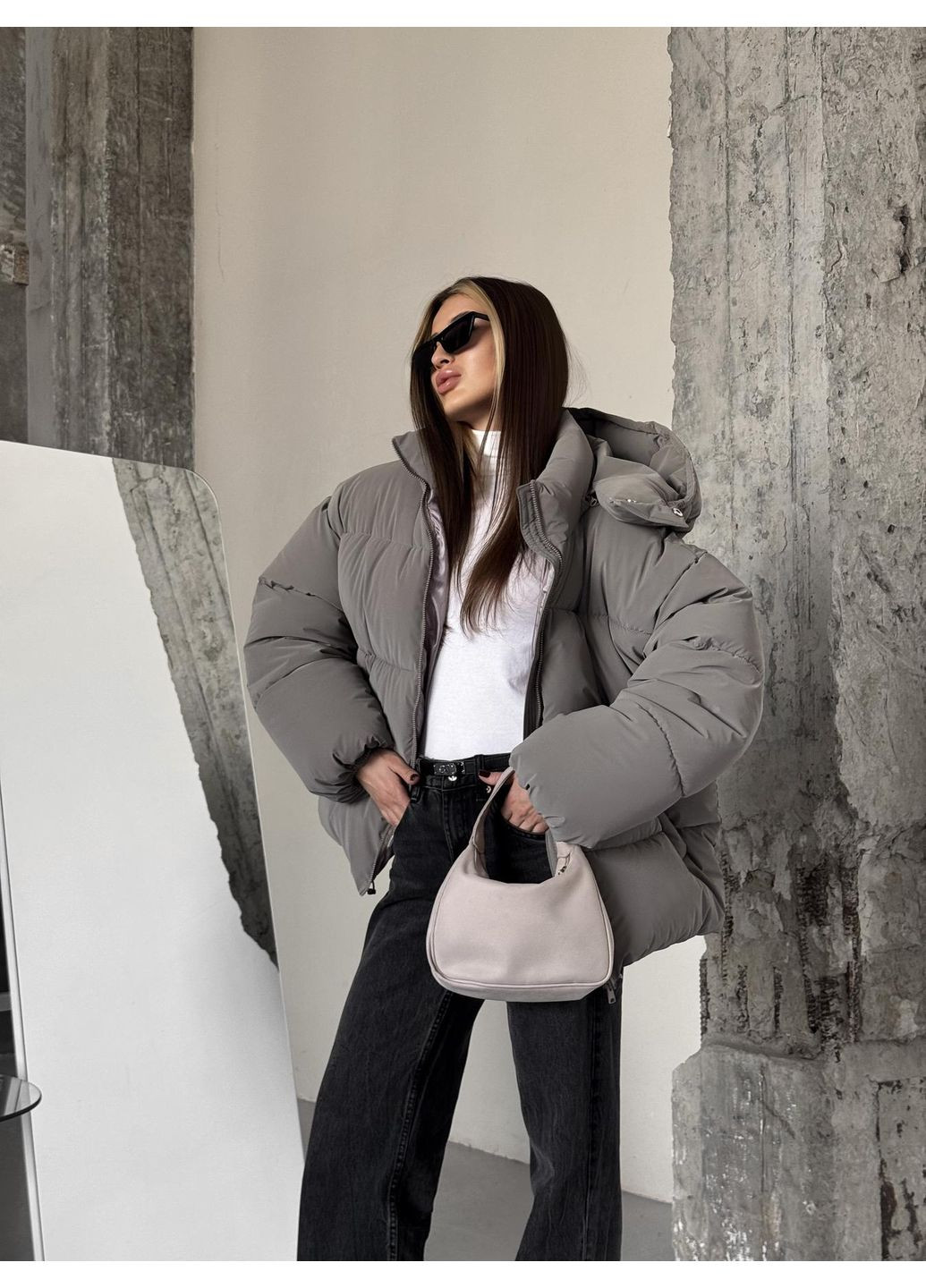 Оверсайз куртка пуховик Blaid унісекс No Brand (351150451)