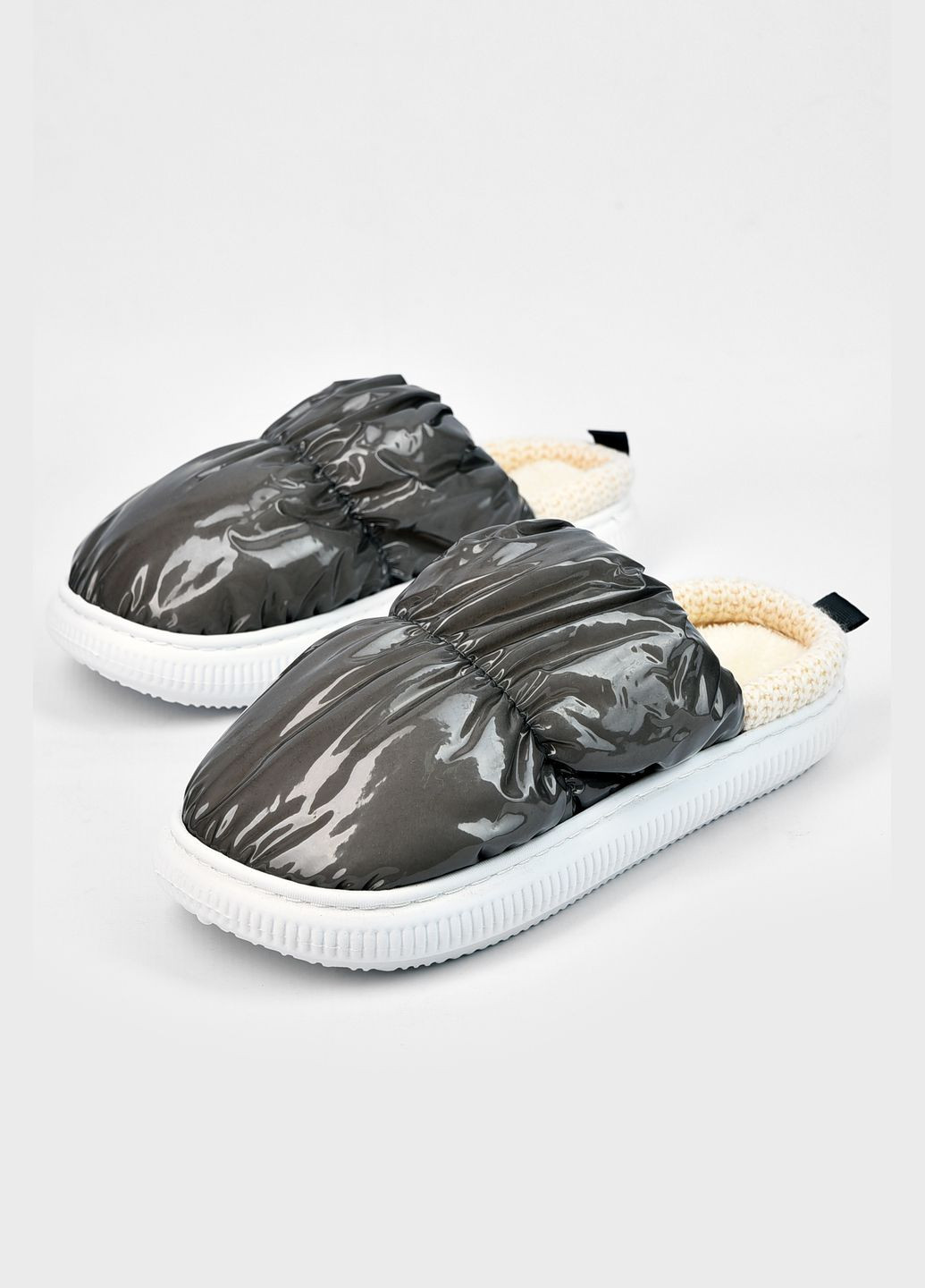 Капці кімнатні чоловічі темно-сірого кольору Let's Shop (311503957)