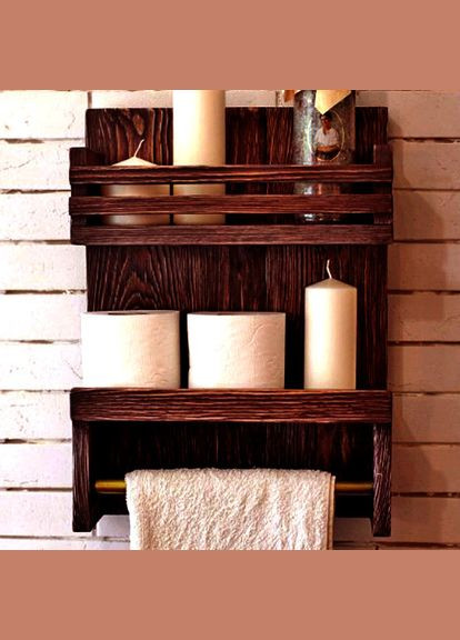 Полиця для ванної з дерева Кобленц савоярді (ВНП-002415) No Brand (328091735)