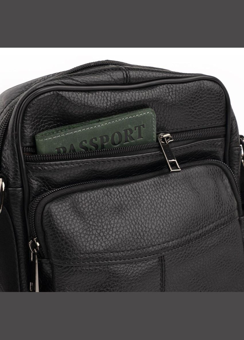 Сумка чоловіча через плече шкіряна 14909 Чорний Vintage (302008198)