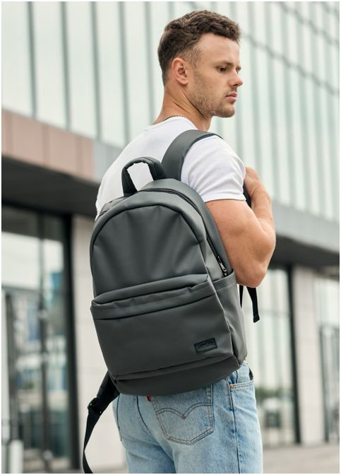 Рюкзак мужской из экокожи Zard LST графитовый Sambag (301871906)