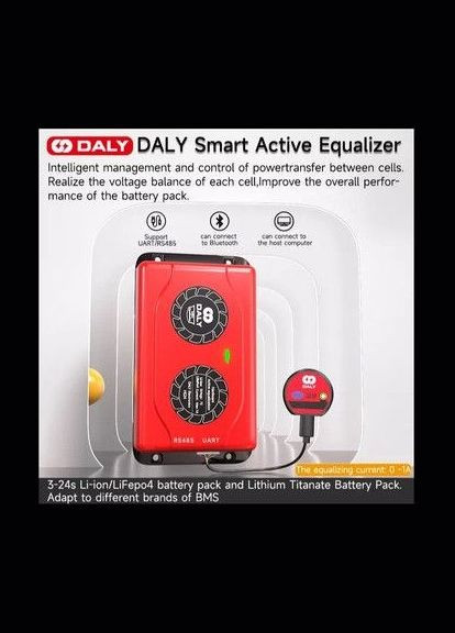 Активне балансування 17S 1A li-ion Lifepo4 конденсаторний з блютуз-керуванням Daly No Brand (325835178)