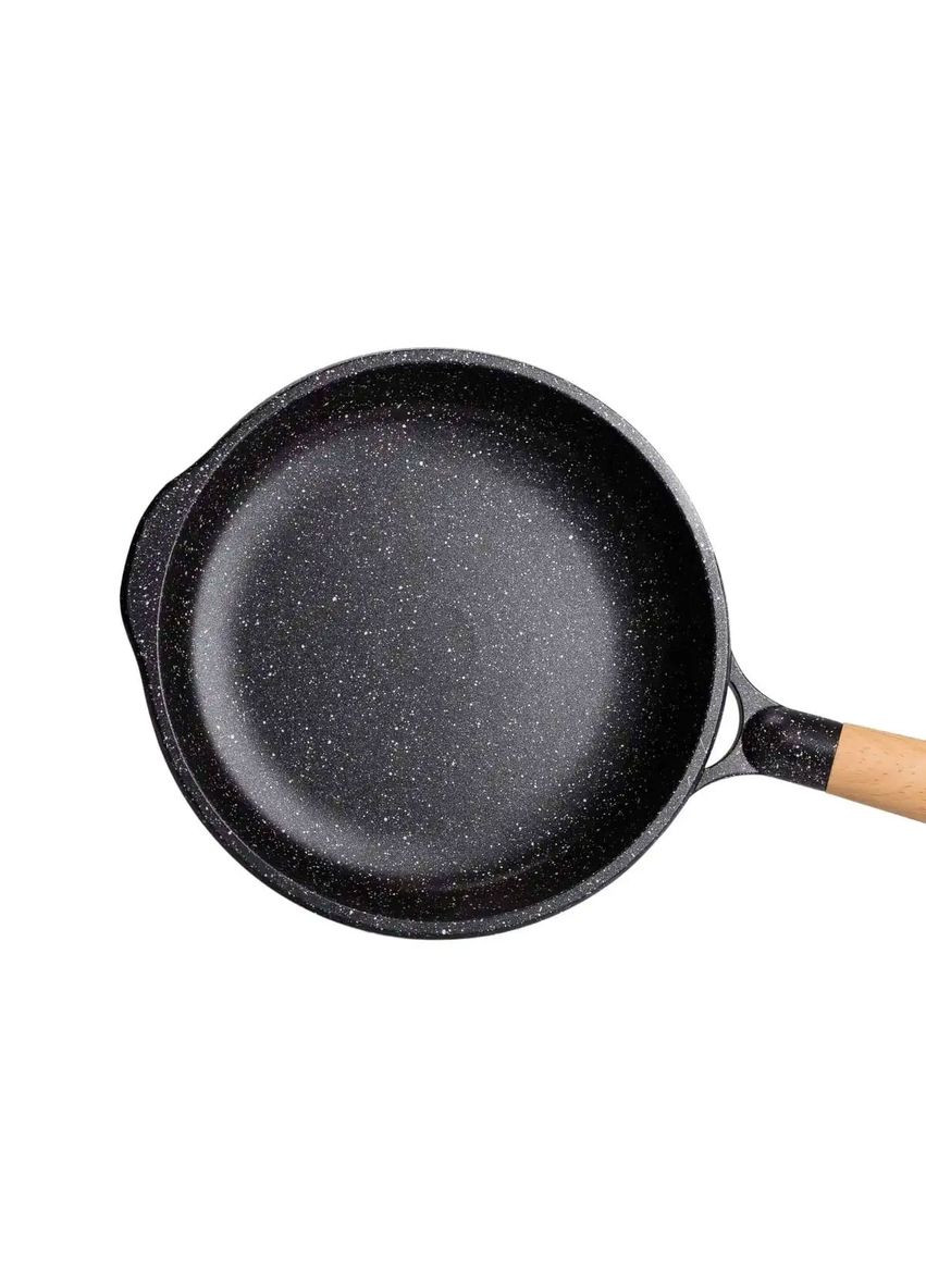 Сковорода алюмінієва з мармуровим покриттям антипригарним 24 см, чорний MGC (322855535)