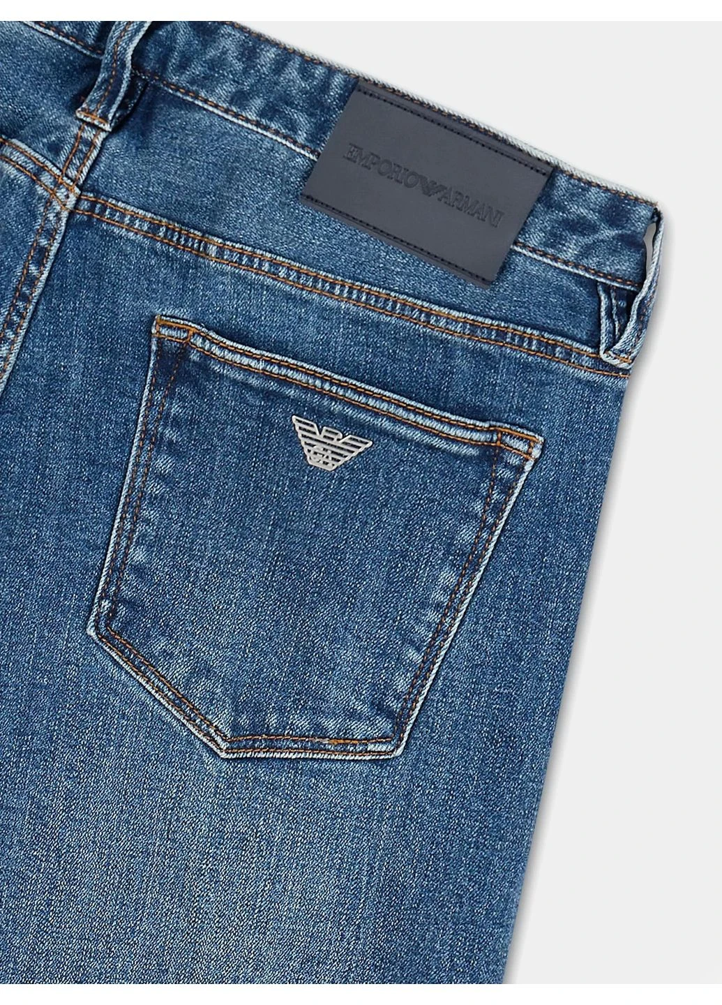 Синие демисезонные зауженные джинсы 8350746 синий 36 5o2702 Emporio Armani