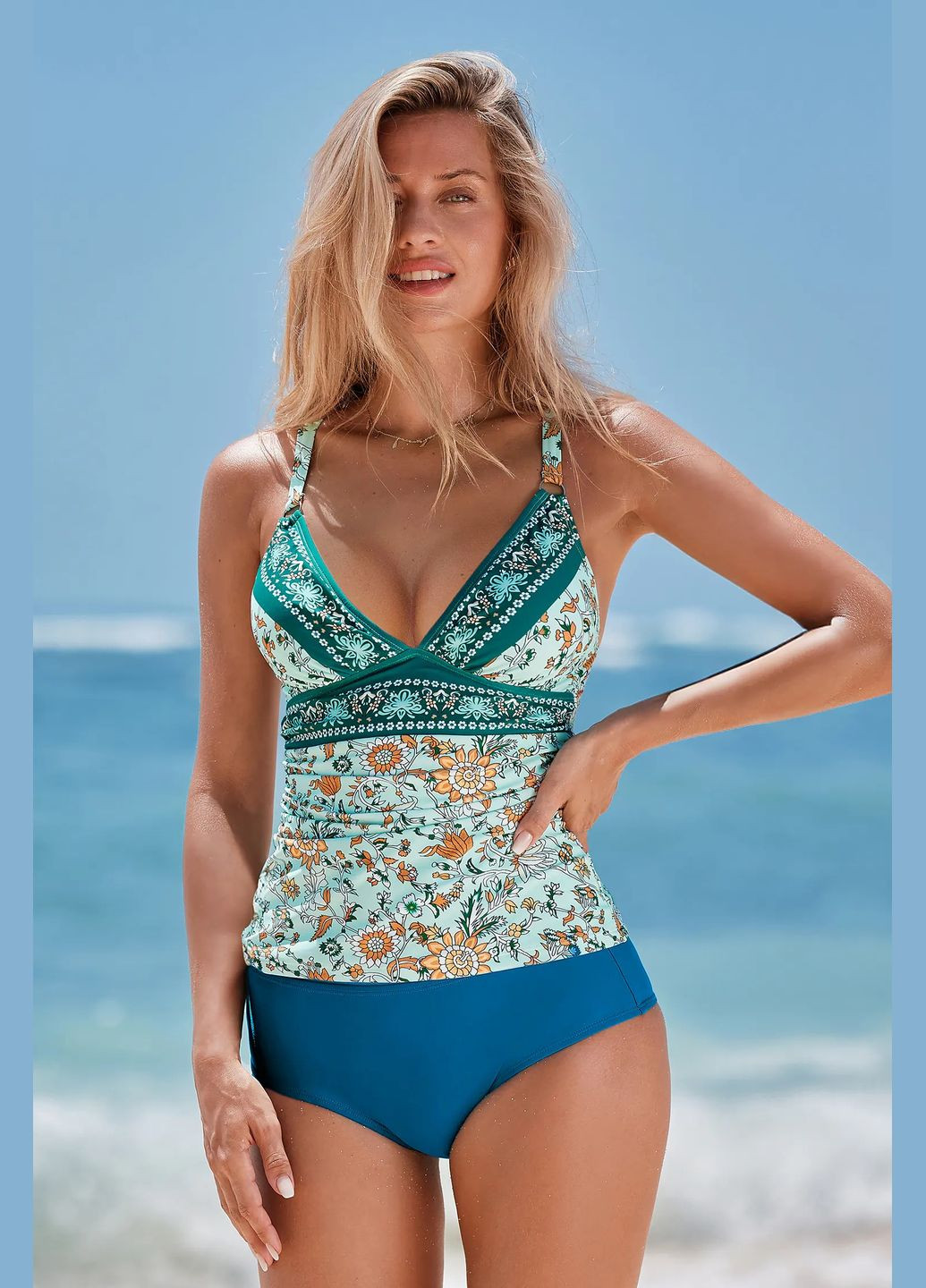 Комбинированный летний купальник CUPSHE