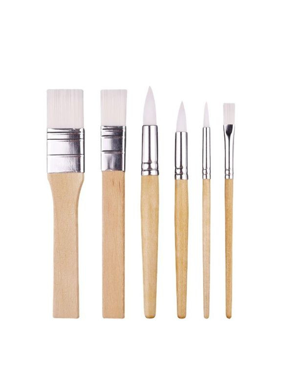 Набор нейлоновых кистей для рисования с короткой ручкой 6 штук Worison (322650380)