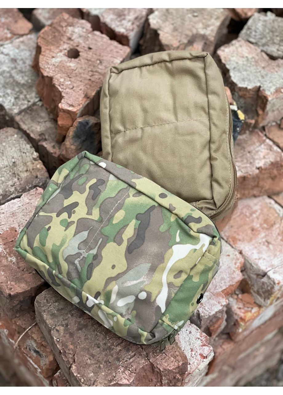 Тактическая аптечка из водостойкого материала с системой MOLLE в расцветке Coyote, с люверсом для стока воды HM furnitura (365248629)