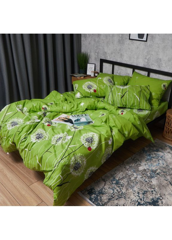 Комплект постельного белья Бязь Gold Люкс «» Семейные 143х210х2 наволочки 2х70х70 (MS-820006397) Moon&Star Green Harmony (356115349)