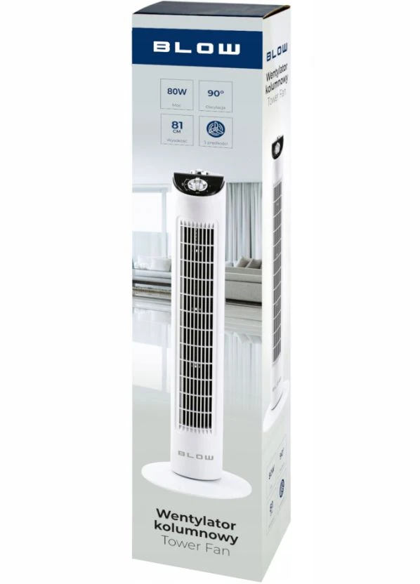Вентилятор колонний Tower Fan білий (Польша) Blow (309146953)