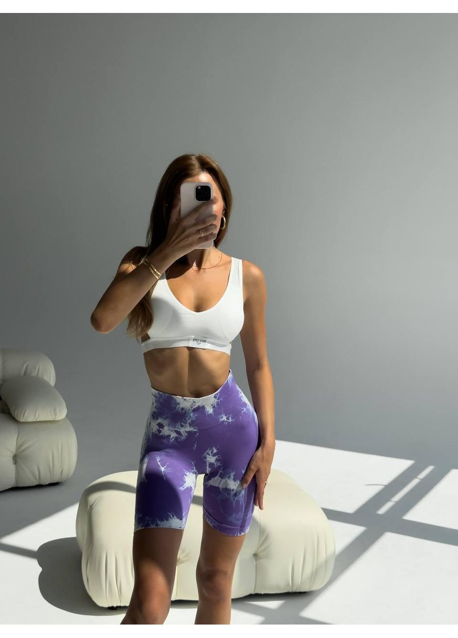 Жіночі велосипедки тай-дай / Жіночі спортивні велосипедки з високою талією / Жіночі еластичні велосипедки для фітнесу No Brand (367102135)