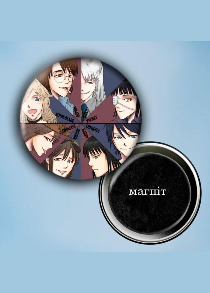 Фотомагнит (магнит на холодильник) Аниме Коллекция Джюнд Ито #0002 56 мм черный No Brand (309152010)