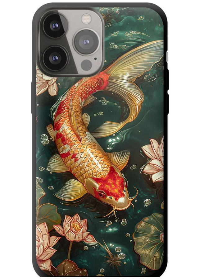 TPU черный чехол 'Мелодия Лотоса' для Endorphone Apple iPhone 13 Pro Max (291130146)