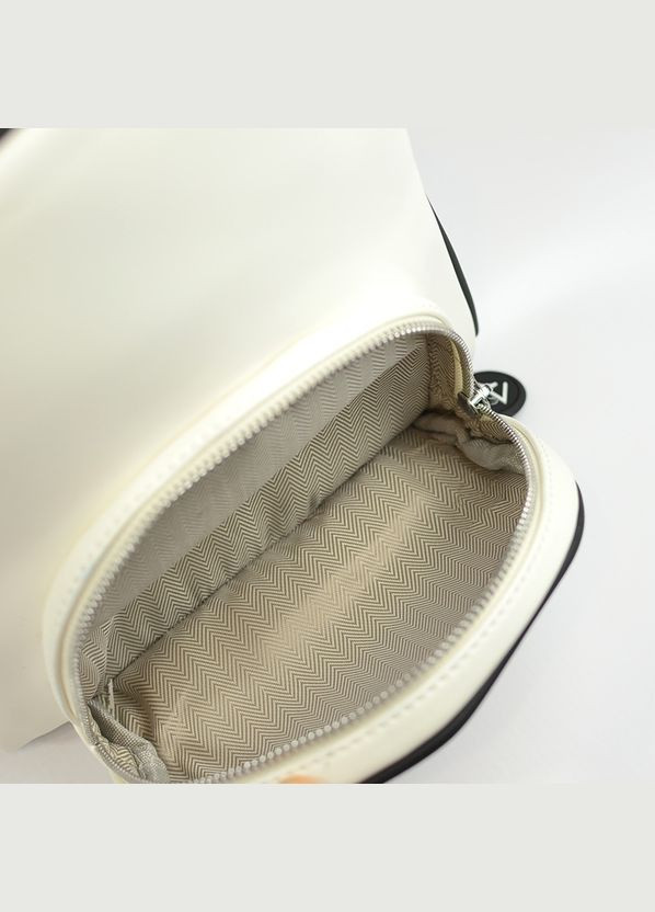 Білий жіночий маленький міський молодіжний рюкзак на блискавці No Brand (293942353)