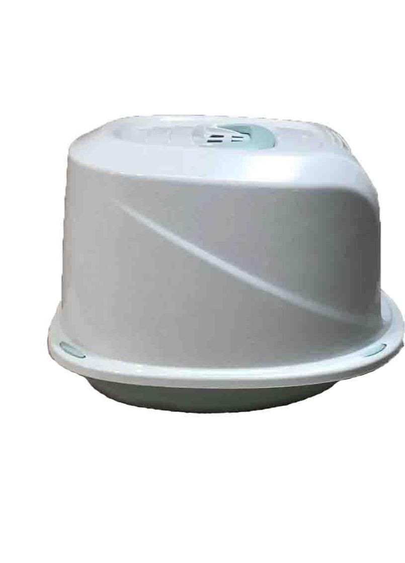 Туалет з фільтром та ручкою для кішок Galaxy Deluxe, зелений, 10586, 45х36х31,5 см Georplast (312539344)