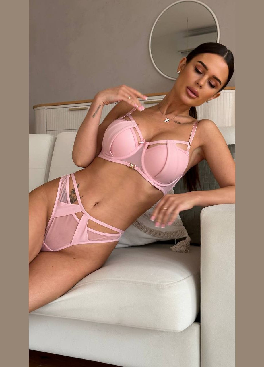 Розовый комплект белья дарси Kaur's Laurel