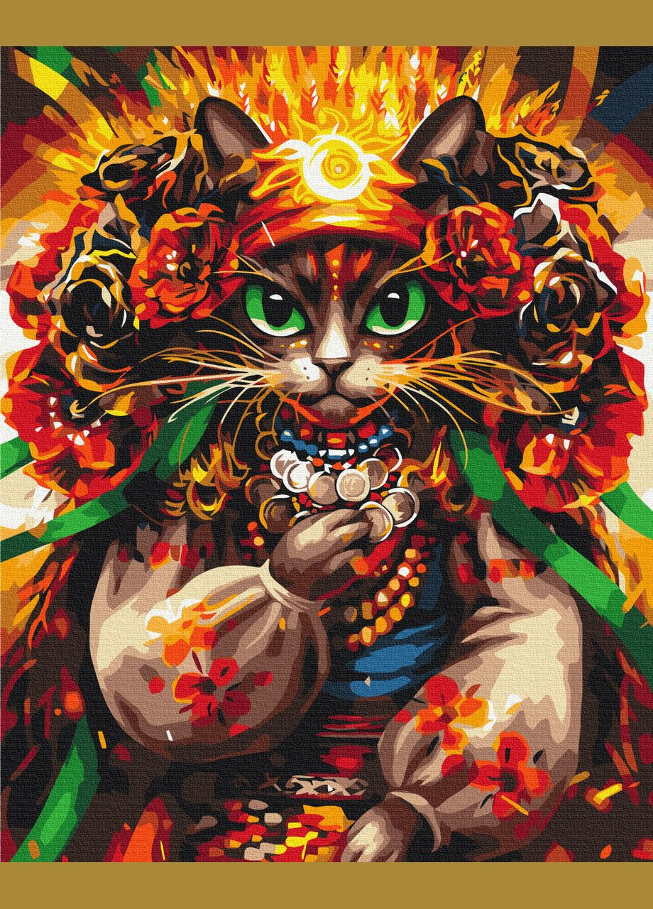 Картина за номерами на підрамнику Киця Ворожка © Маріанна Пащук Brushme (317259495)