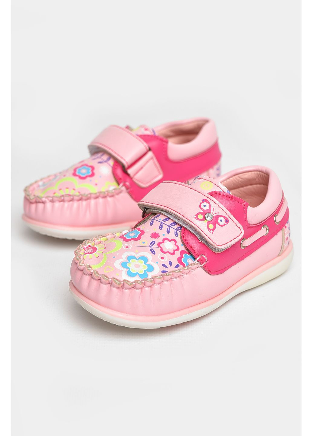 Мокасини дитячі для дівчинки світло-рожевого кольору Let's Shop (371595272)