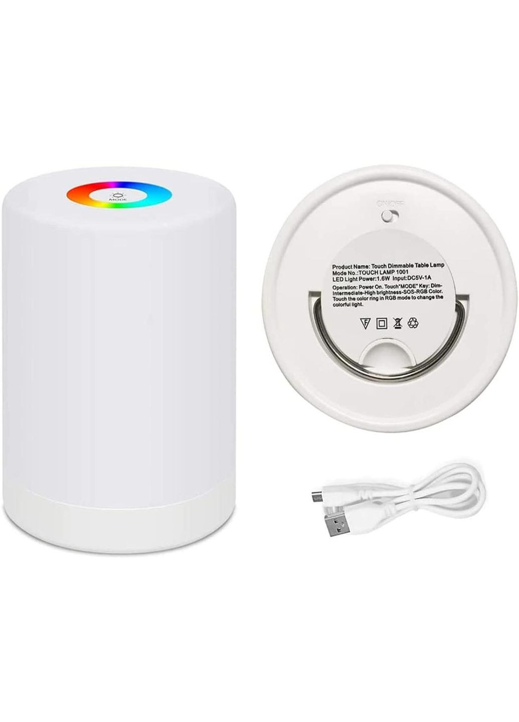 Портативний світлодіодний RGB нічник Fedetkey No Brand (363320234)