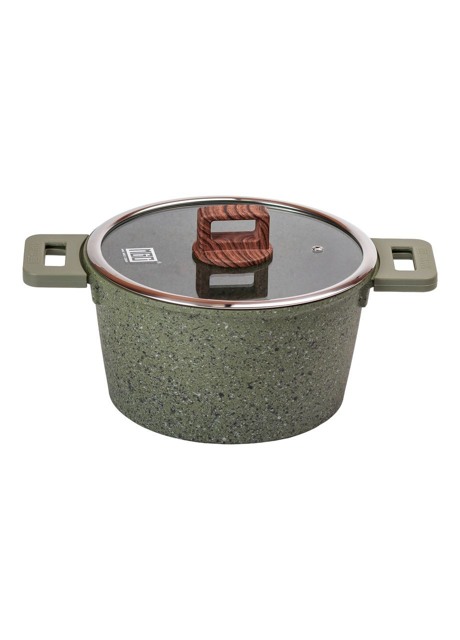 Кастрюля алюминиевая с керамическим покрытием 5.3 л. Зеленый MGC (360456940)