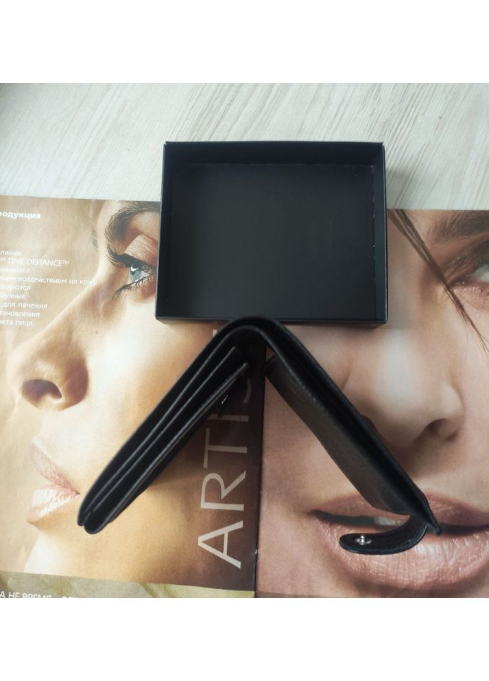 Чоловічий шкіряний гаманець чорний No Brand (369365131)