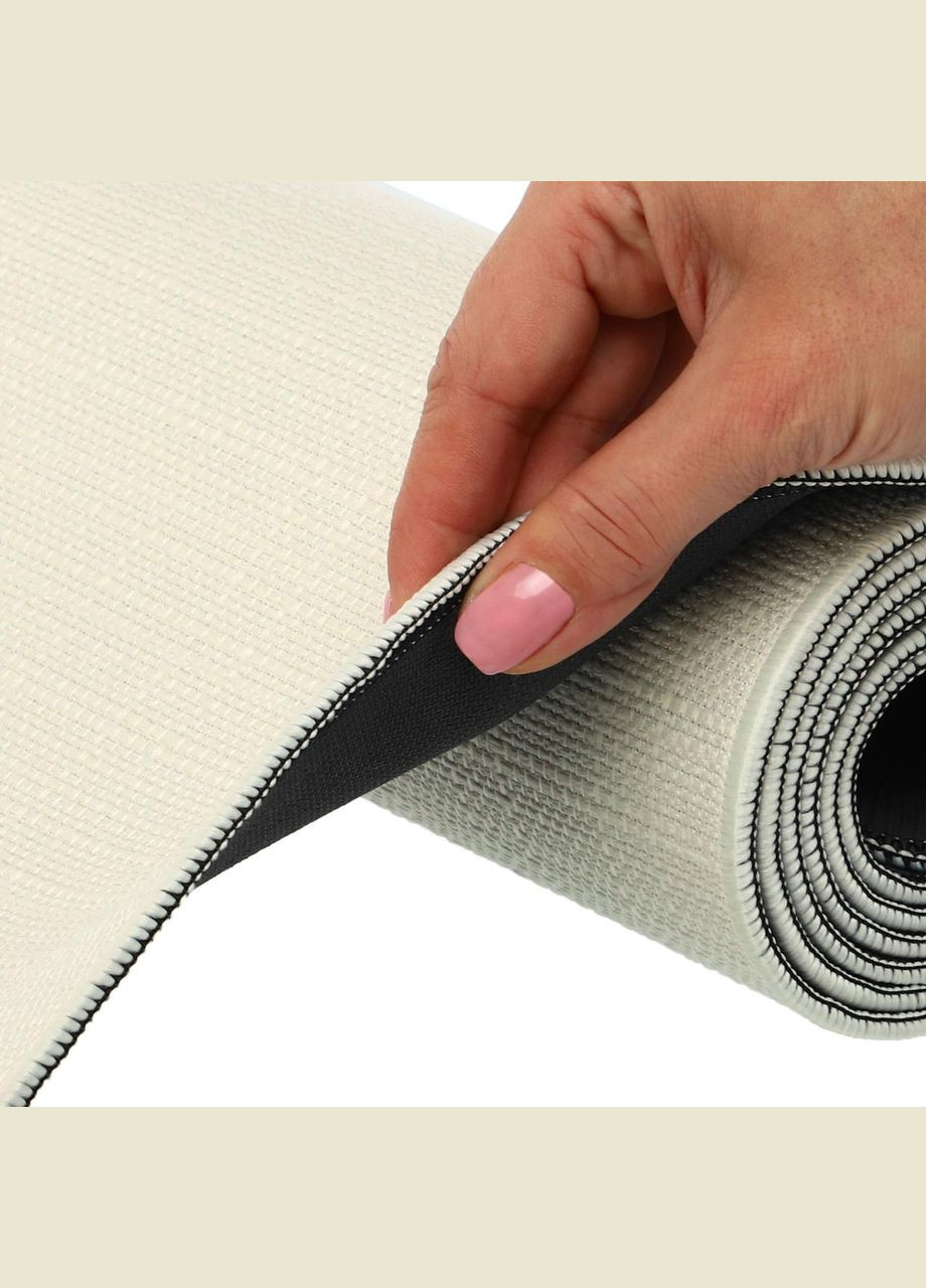Килимок для йоги лляний каучуковий Бежевий FI-7157-1 Record (342105058)