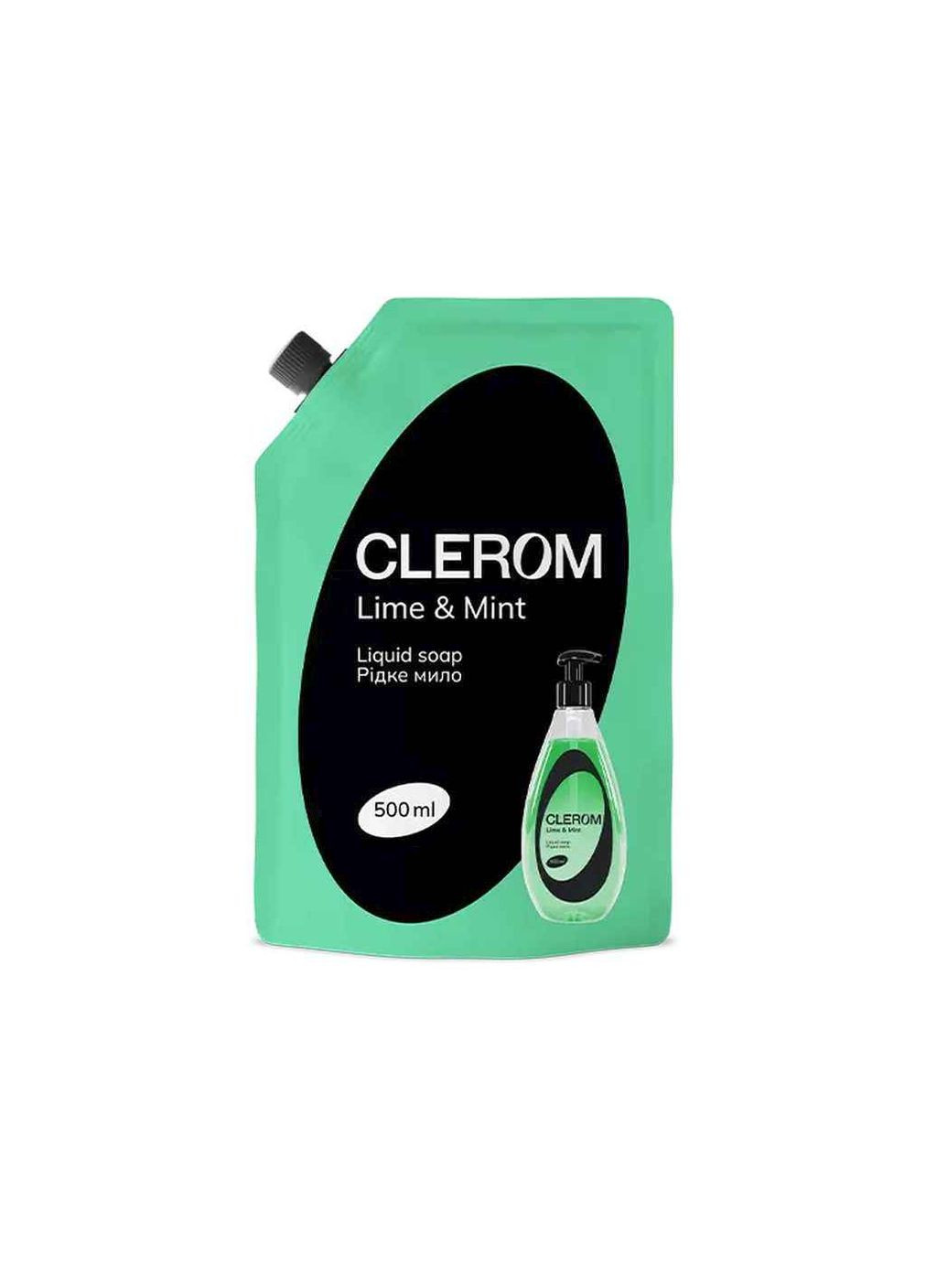 Мыло жидкое 500мл дой-пак Lime and mint Clerom (362715601)