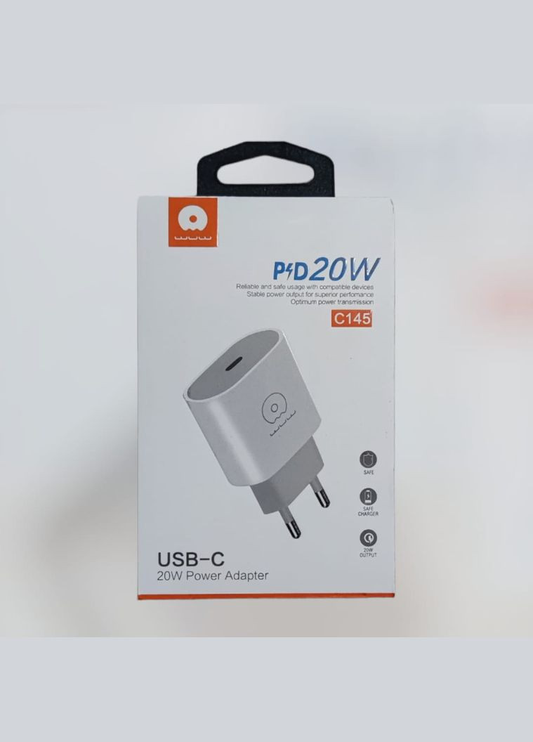 Зарядное устройство для C145 3.0A 20W Fast Charger Type C PD Белое WUW (304255111)