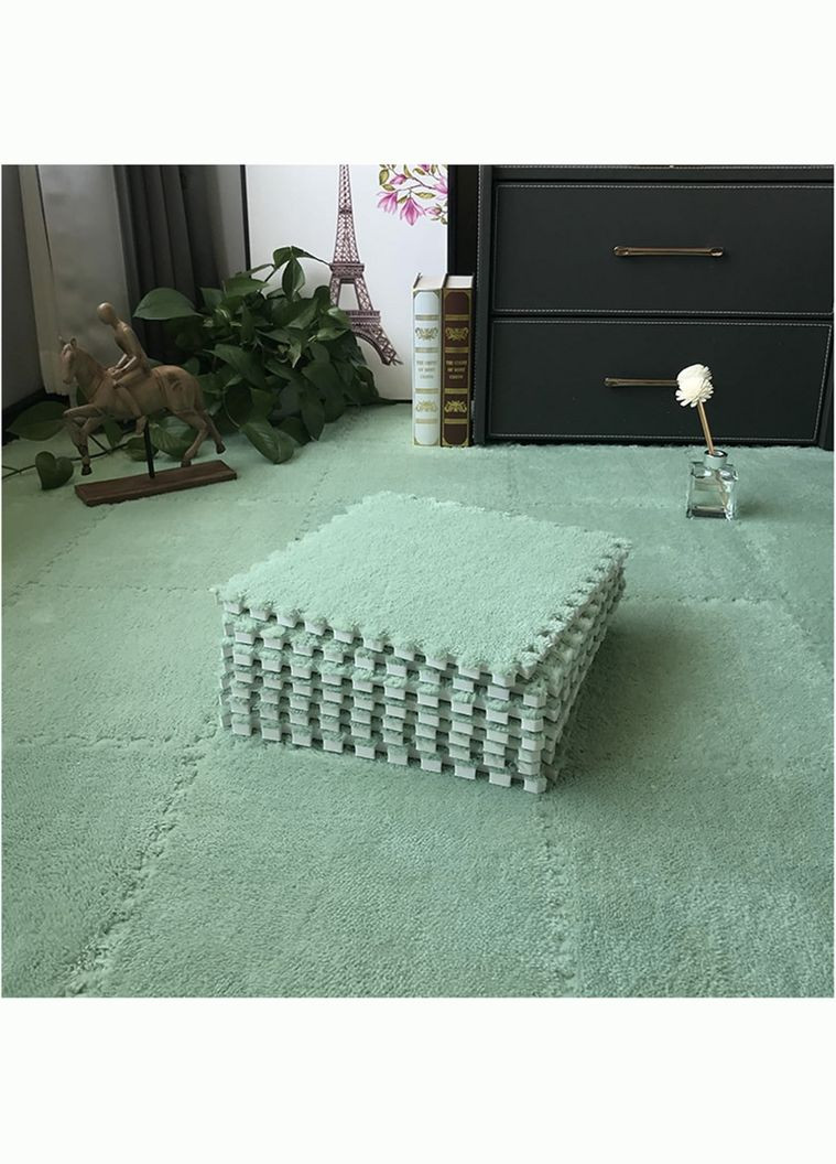 Килимок-пазл з плюшевим покриттям, термокилимок, м'який мат дитячий, 120x150см, 20 пазлів, No Brand (354829506)