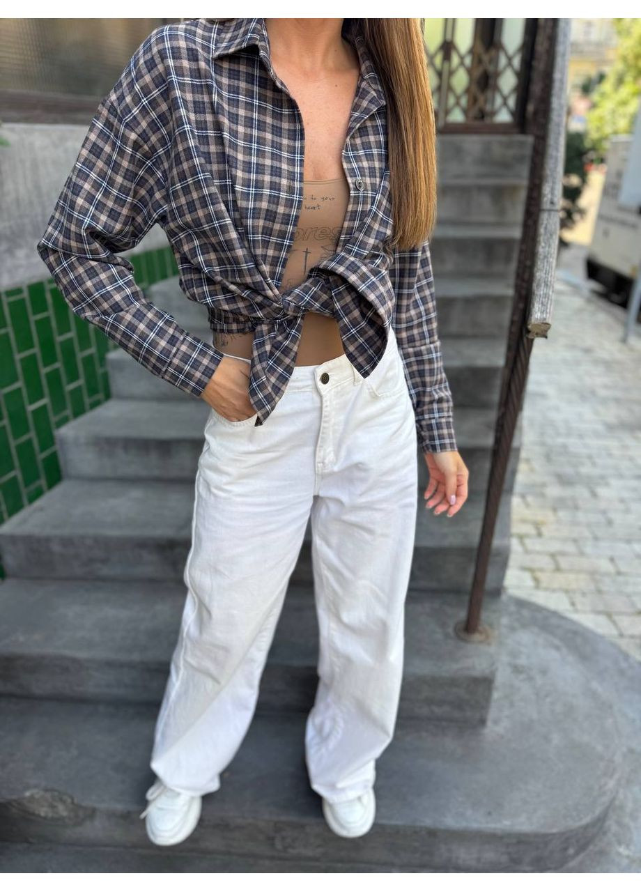 Жіноча шоколадна сорочка No Brand (360937917)