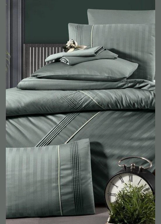 Постільна білизна сатин Dark Deluxe Modalife moonmist євро First Choice (288046059)