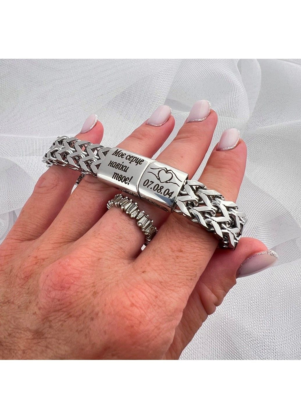 Браслет з гравіюванням для чоловіка чи хлопця BS-028GM16 No Brand (299773008)