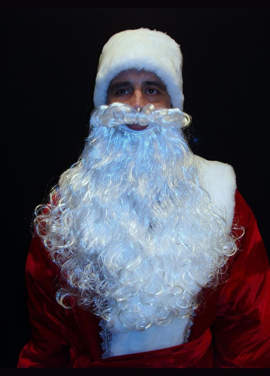 Борода белая 40 см 70 г св. Николая/Санта Клауса/Деда Мороза/старца/колдуна - ВЛАСНАЯ No Brand (370135500)