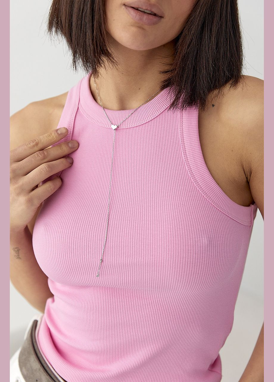 Майка в рубчик з широкою окантовкою Lurex — 323644694