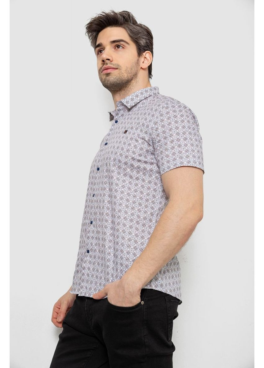 Сорочка чоловіча з коротким рукавом, колір бузковий, 214R6917-15 Ager (373031734)