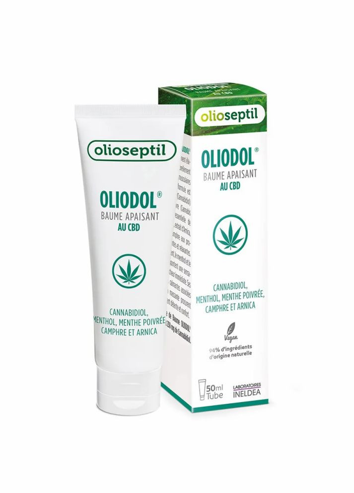 Бальзам Олиосептил Олиодол c CBD / OLIODOL - Снимает боль в мышцах спины, шеи, ног, 50 мл (OL31) Olioseptil (315765114)