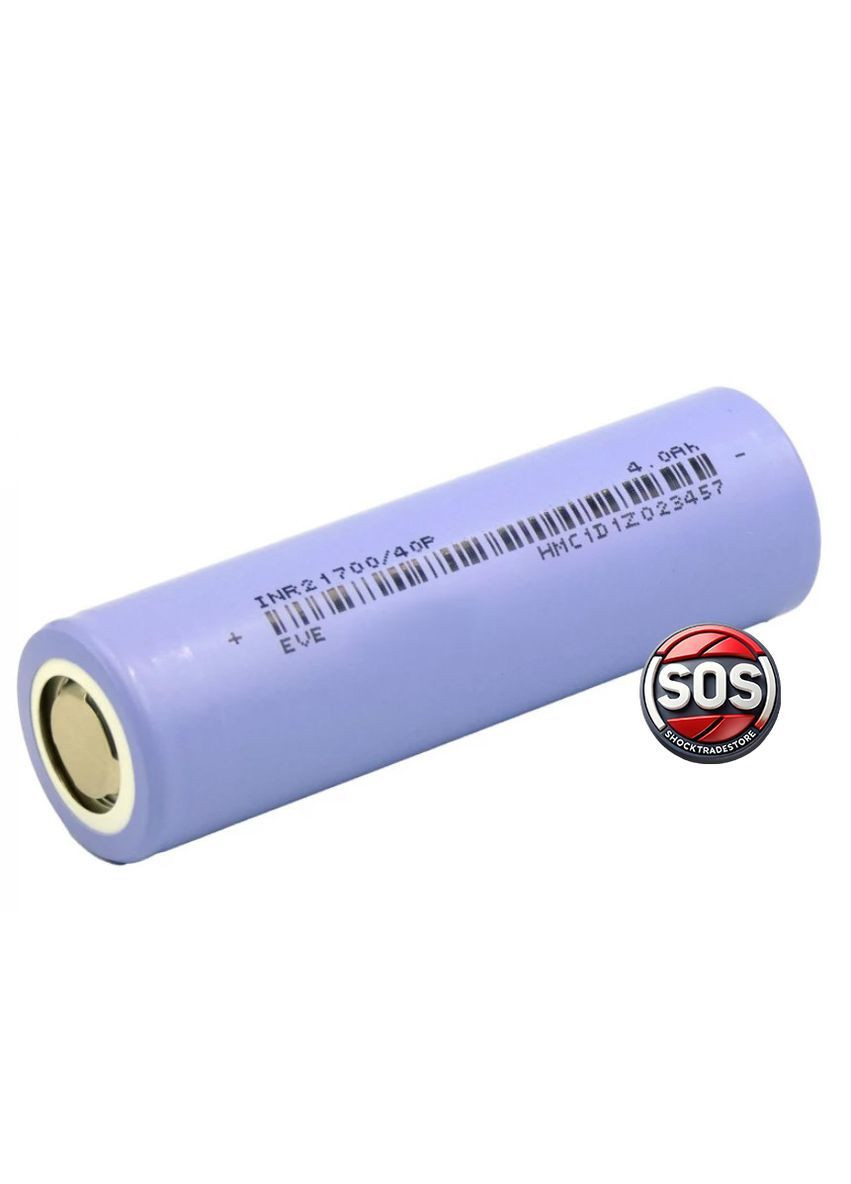 Акумулятор Li-Ion 21700 40P 3.6V 4000 mah 50A високострумовий Eve (366671034)