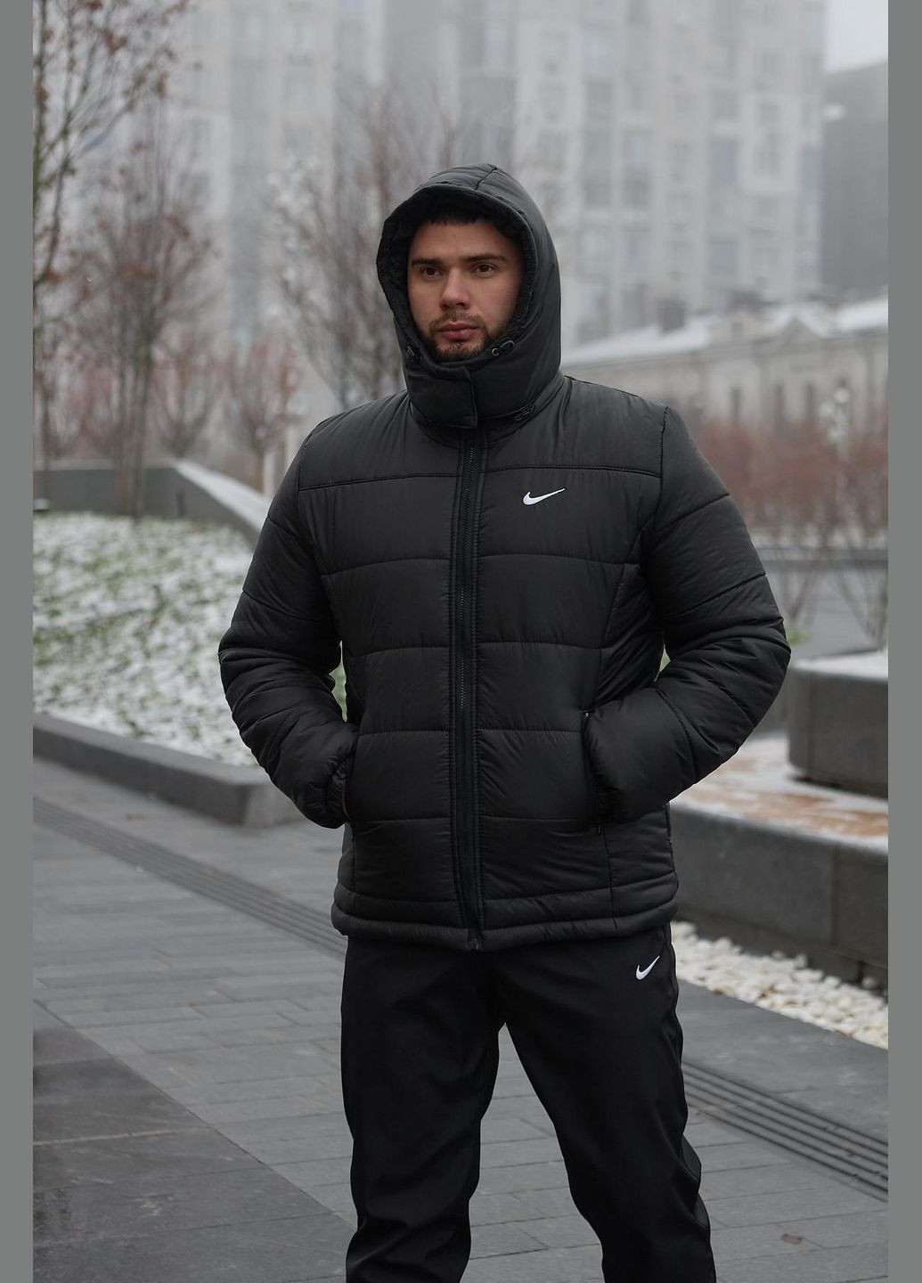 Черная зимняя куртка зимняя мужская «frost» черная No Brand