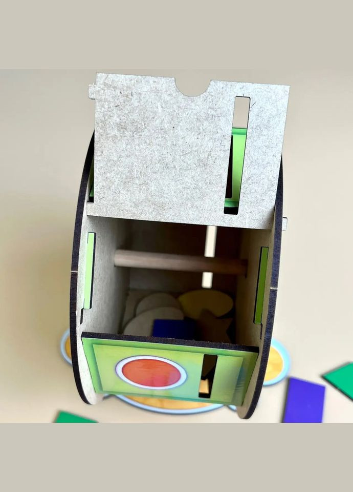 Деревянный сортер "Барабан" (ПСФ135) PSF135 геометрические фигуры Ubumblebees (302384527)