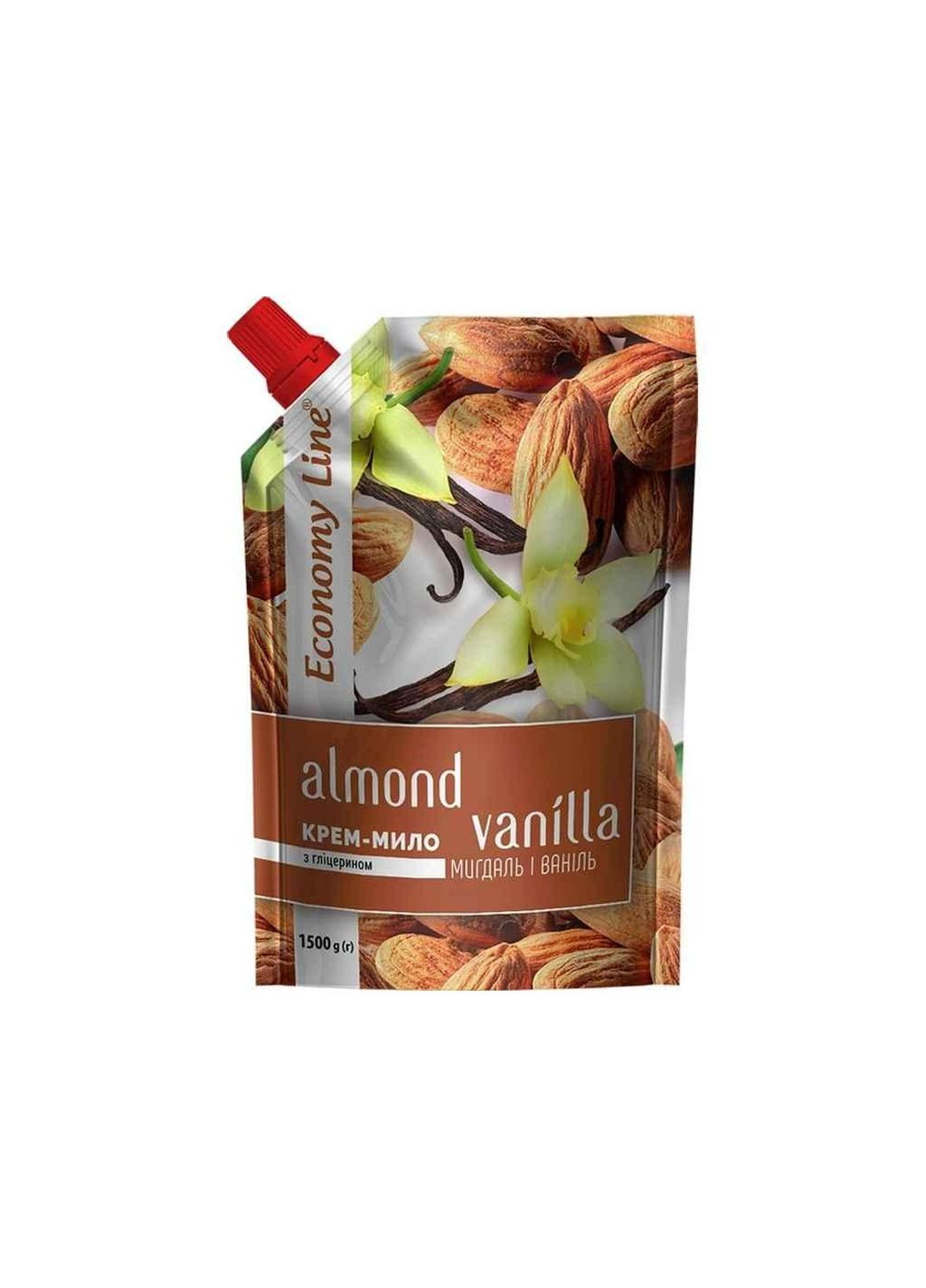 Крем-мило 1,5л дой-пак «Мигдаль та ваніль» Economy Line ТМ SAMA (303675473)