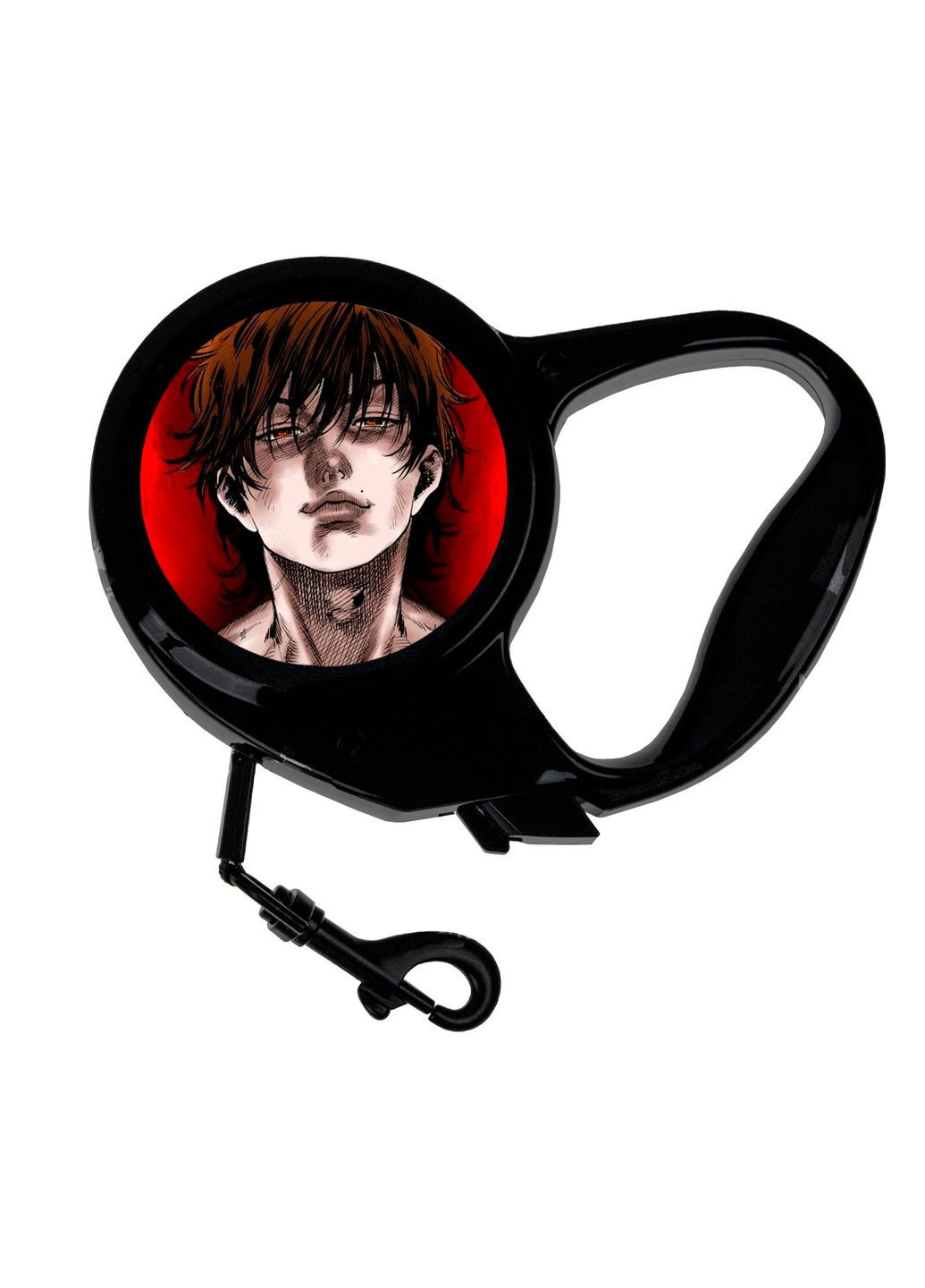 Повідець-рулетка для тварин із принтом Аніме Боєць Бакі #0003 3 м чорний No Brand (309154652)