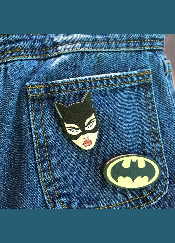 Значок з дерева "Жінкакішка" Cozy-Up (291162075)