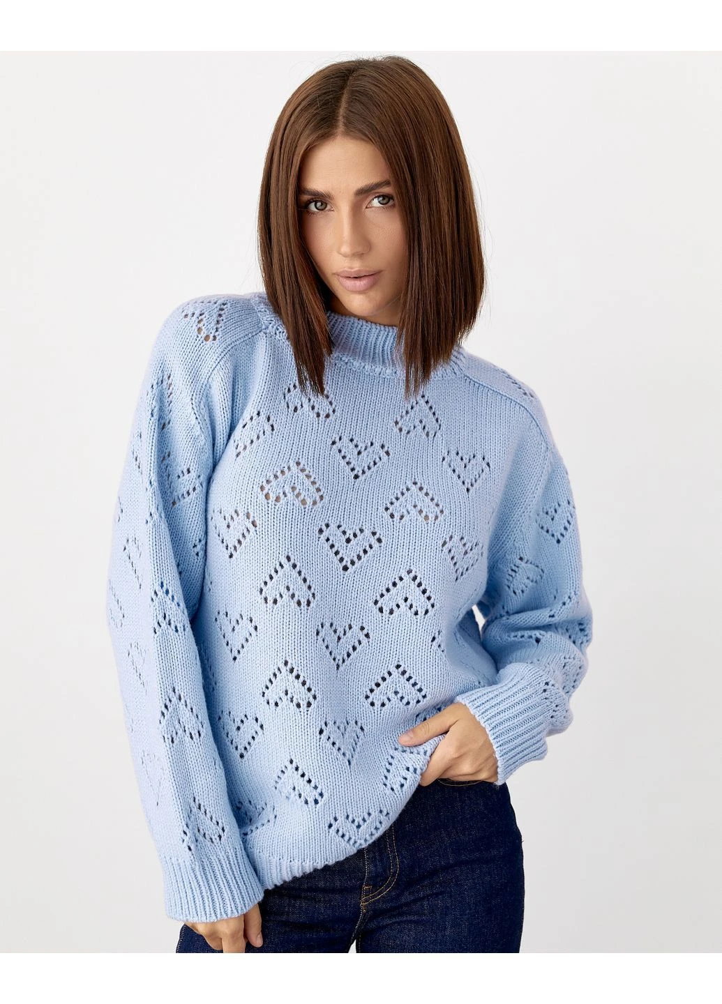 Блакитний джемпер жіночий Viviami