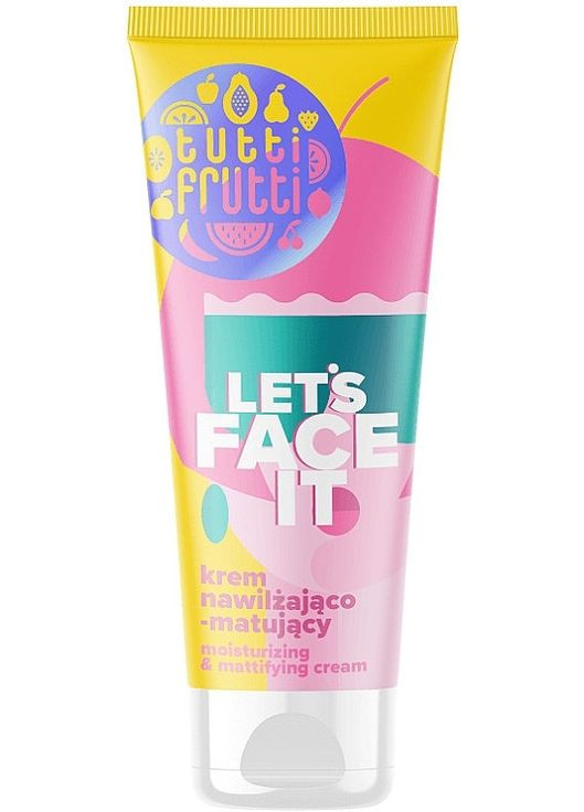 Зволожувальний і матувальний крем для обличчя Tutti Frutti Let`s Face It Moisturizing & Mattifying Cream 50ml (1274747-143632) Farmona (368647541)