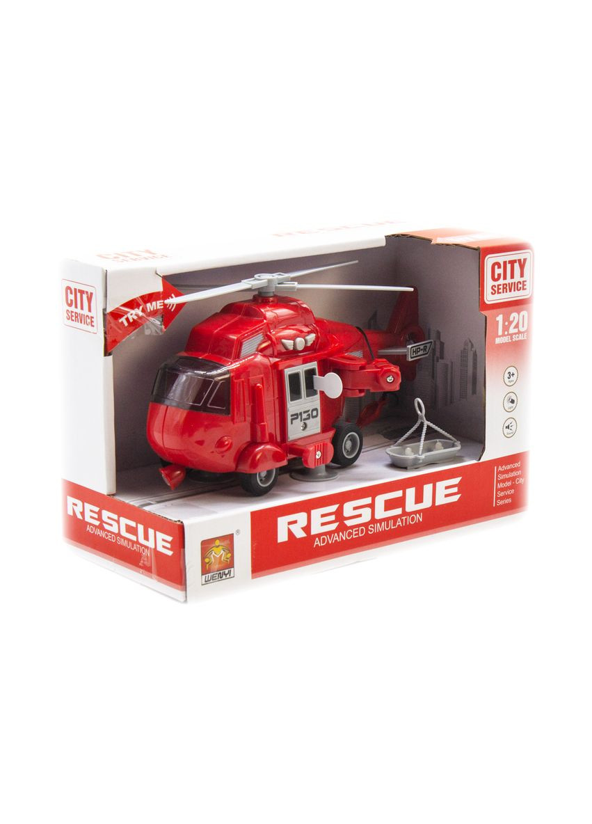 Интерактивный инерционный вертолёт "Спасатель" (красный) MIC (292142239)