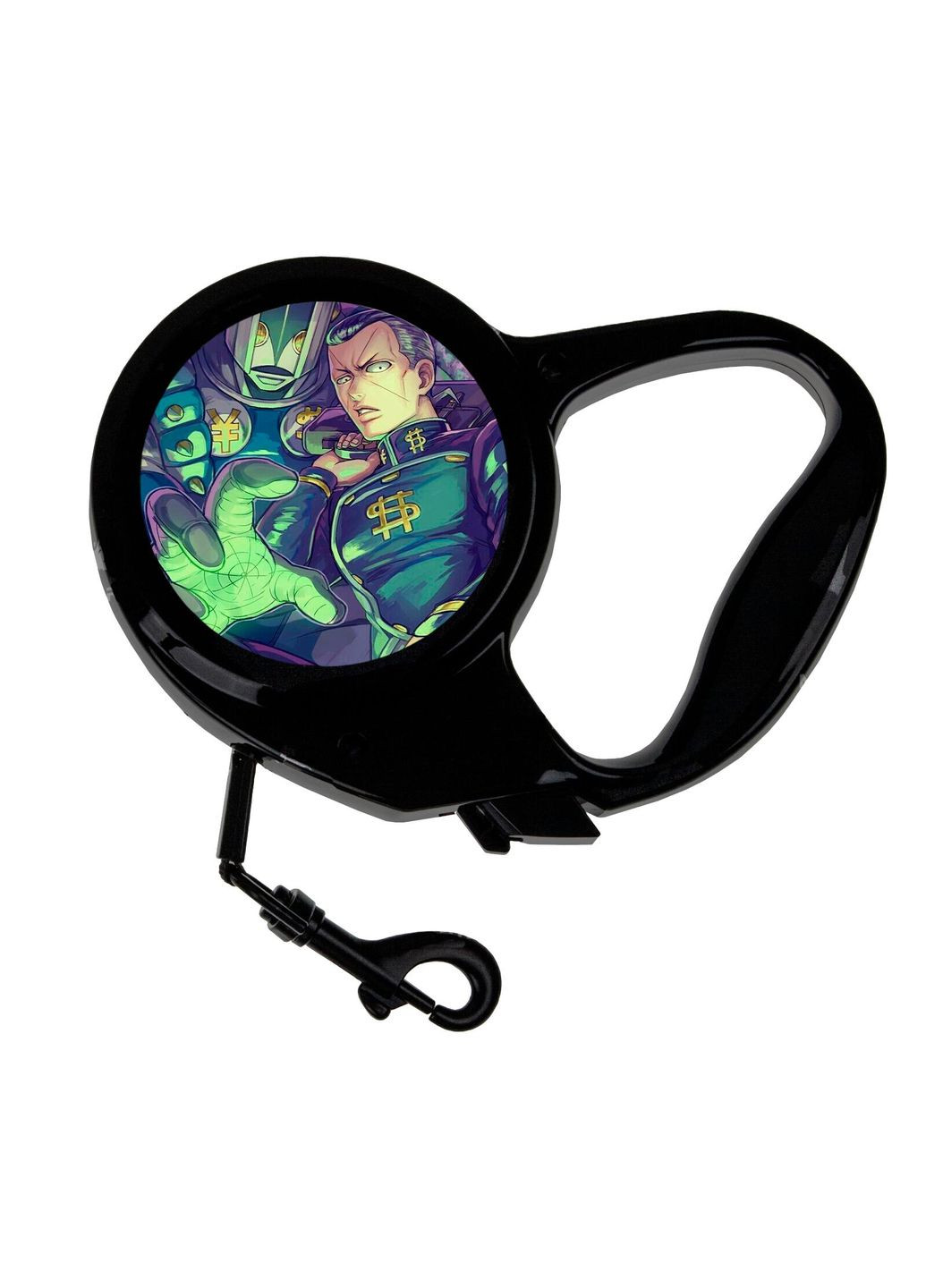 Поводок-рулетка для животных с принтом Аниме Невероятные приключения ДжоДжо #0001 3 м черный No Brand (309152567)