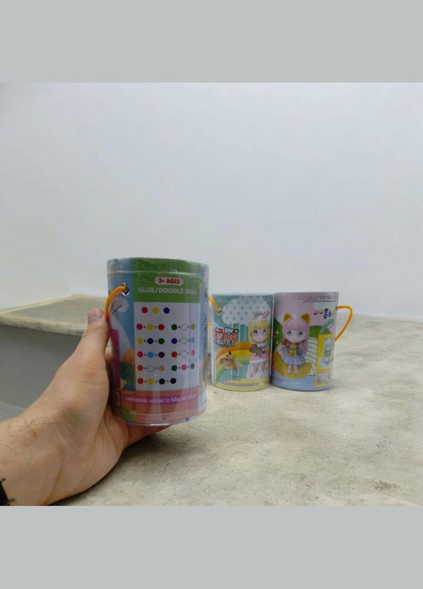 Набір для творчості Розмальовка Дівчинка гумова фігурка скарбничка пензля набір фарб (2023-916B) MIC (362429154)